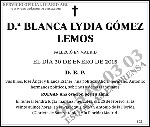 Blanca Lydia Gómez Lemos